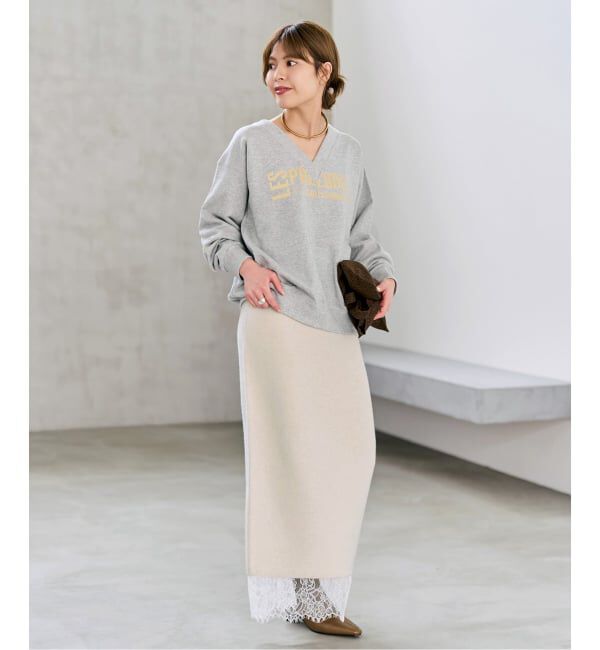 Spick and Span「《一部店舗+WEB限定予約》レースニットタイトスカート」|スカート|