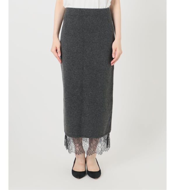 Spick and Span「《一部店舗+WEB限定予約》レースニットタイトスカート」|スカート|