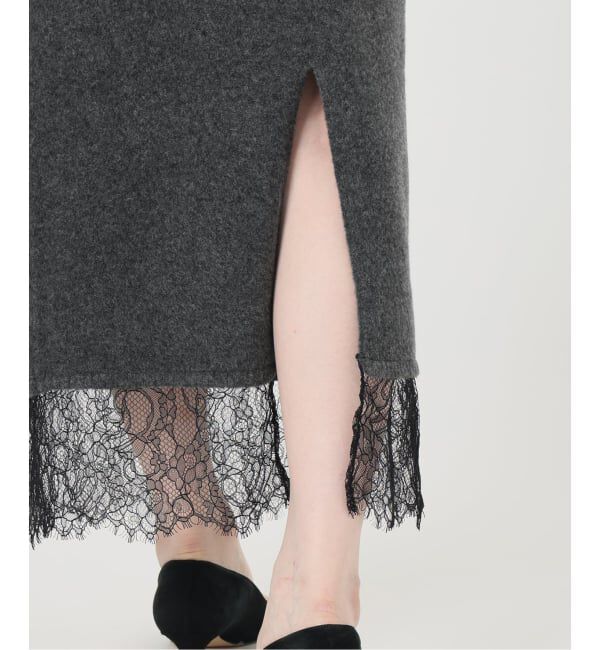 Spick and Span「《一部店舗+WEB限定予約》レースニットタイトスカート」|スカート|