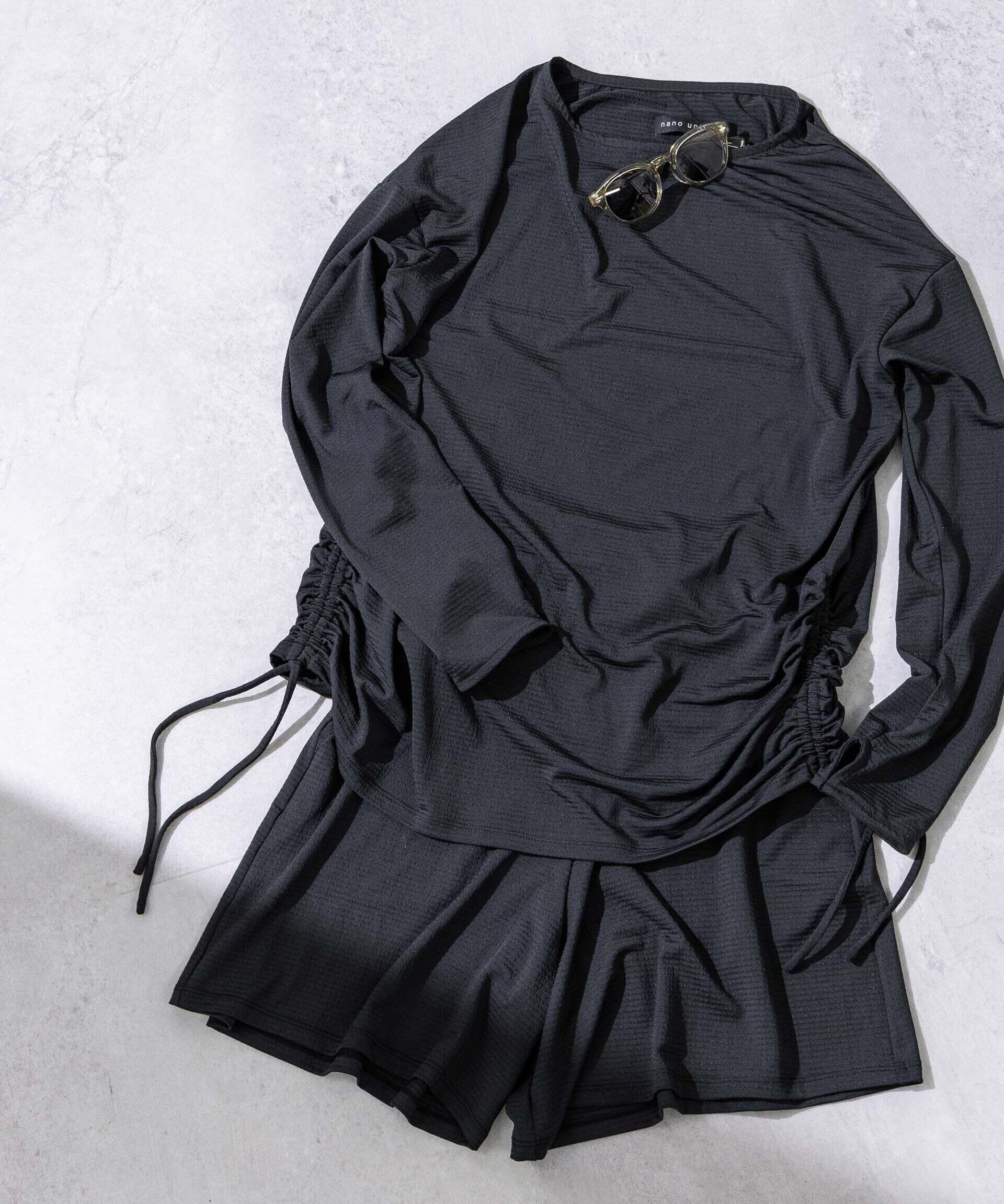 nano･universe「WATERSIDE&DAILYWEAR/ラッシュガードセット」|ワンピース|ブラック
