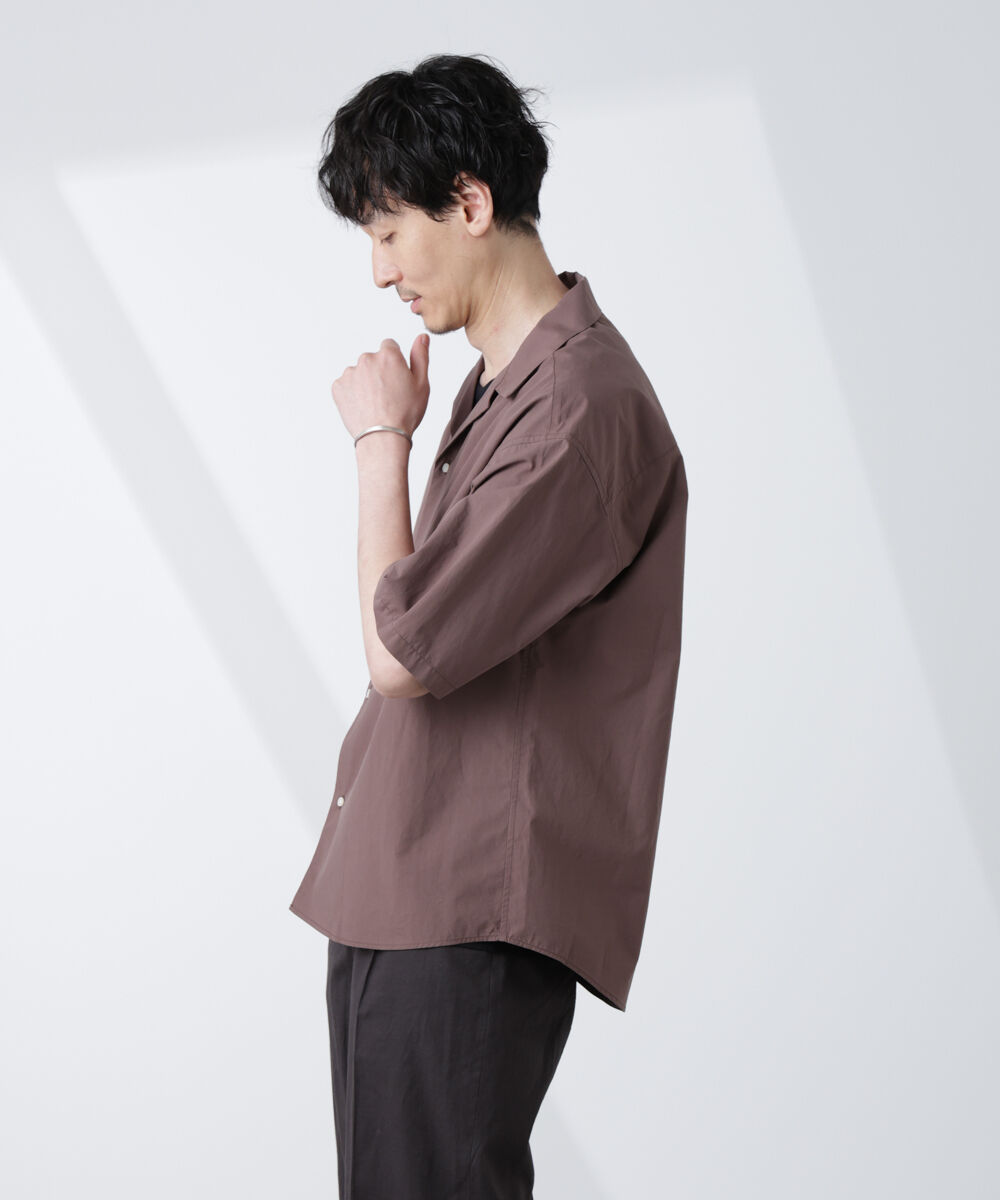 NANO universe「「大人のワイドシャツ」オープンカラー 半袖」|シャツ・ブラウス|