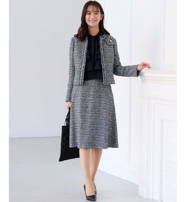 組曲「【KUMIKYOKU NAVY】コンフォータブルドレープ フリルブラウス」|シャツ・ブラウス|