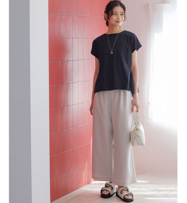 組曲「GIZAコットンチュールコンビ カットソー」|Tシャツ・カットソー|