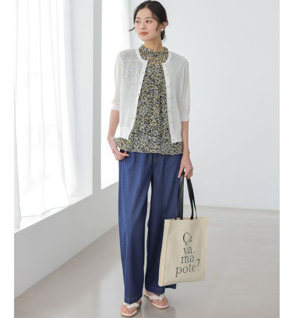 組曲「インプレッションフラワープリント フリルブラウス」|シャツ・ブラウス|