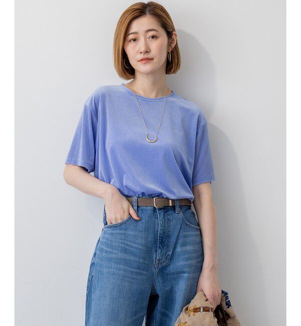 23区「【洗える】シアーベロア リラックス Tシャツ」|Tシャツ・カットソー|ｽｶｲﾌﾞﾙ
