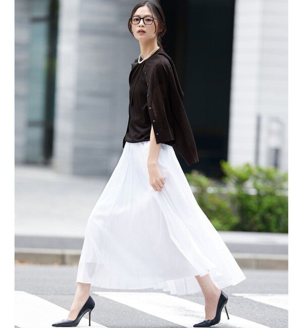 23区「【WEB&一部店舗限定カラーあり】シアードット フレンチスリーブ ニット」|ニット・セーター|