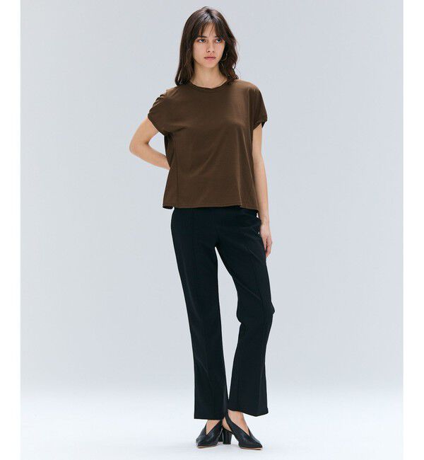 BEIGE,「【BEIGE,ecru/WEB限定・洗える】FINE DRY TOUCH / ねじりデザインコットンクルーネックTシャツ」|Tシャツ・カットソー|