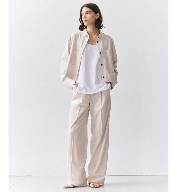 BEIGE,「【BAILA掲載】APOPHY / ステッチディテールイージータックパンツ」|その他|OatMeal