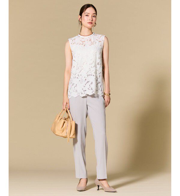 BEIGE,「【Precious掲載】CITRINE / エンブロイダリーレースノースリーブブラウス」|シャツ・ブラウス|
