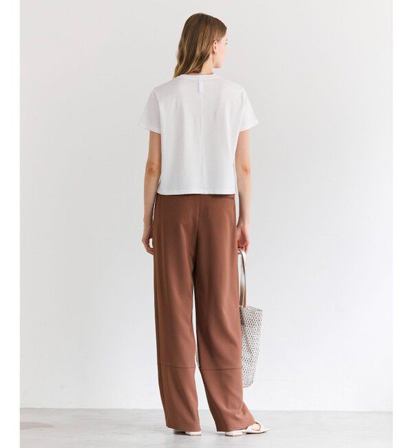 BEIGE,「【STORY 掲載】GYPSUM / シルキータッチ セミワイドタックパンツ」|その他|