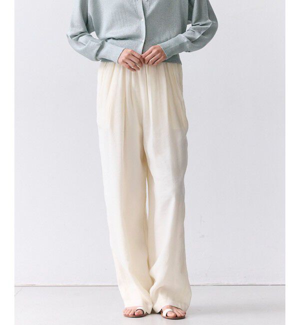 BEIGE,「【eclat掲載】SERAPHIN / ライトシアー イージーワイドパンツ」|その他|Ecru