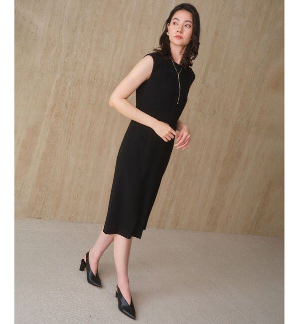 BEIGE,「【セットアップ対応】CINDY / 配色ライン クルーネックドレス」|ワンピース|