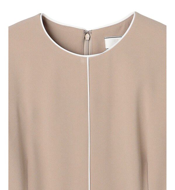 BEIGE,「【セットアップ対応】CINDY / 配色ライン クルーネックドレス」|ワンピース|