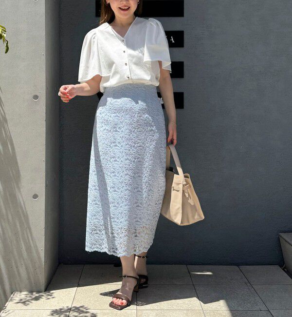 NOLLEY'S sophi「ウォッシャブルサッカーフレアスリーブシャツブラウス」|シャツ・ブラウス|