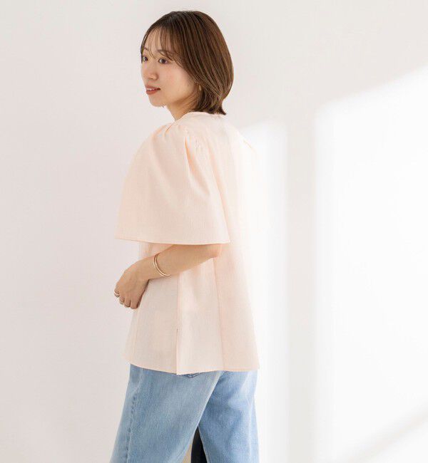 NOLLEY'S sophi「ウォッシャブルサッカーフレアスリーブシャツブラウス」|シャツ・ブラウス|
