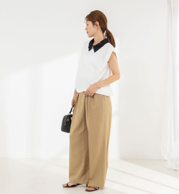 NOLLEY'S「《セットアップ対応/接触冷感》【BECシリーズ】ウォッシャブルハイスペックジャージノースリーブ」|Tシャツ・カットソー|