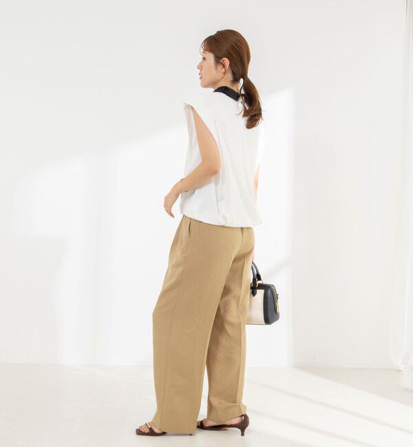 NOLLEY'S「《セットアップ対応/接触冷感》【BECシリーズ】ウォッシャブルハイスペックジャージノースリーブ」|Tシャツ・カットソー|