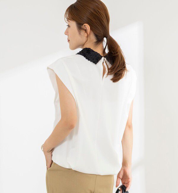 NOLLEY'S「《セットアップ対応/接触冷感》【BECシリーズ】ウォッシャブルハイスペックジャージノースリーブ」|Tシャツ・カットソー|