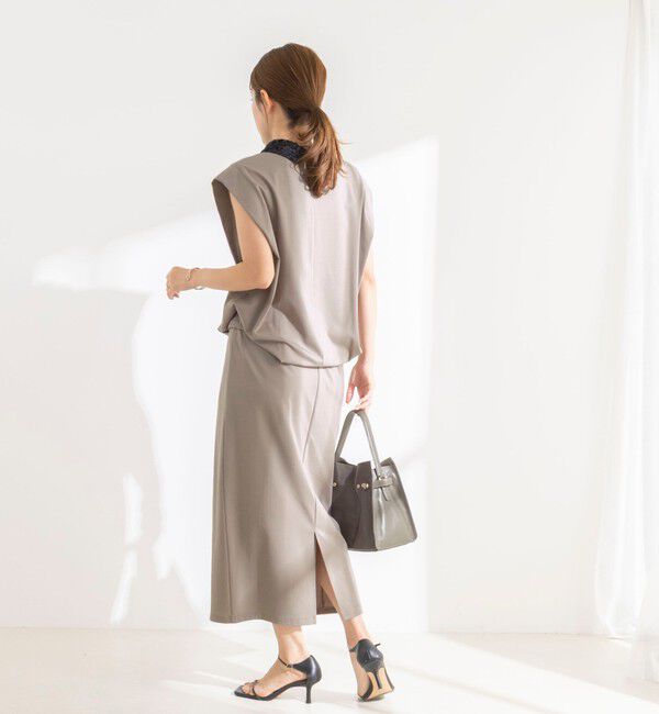 NOLLEY'S「《セットアップ対応/接触冷感》【BECシリーズ】ウォッシャブルハイスペックジャージノースリーブ」|Tシャツ・カットソー|