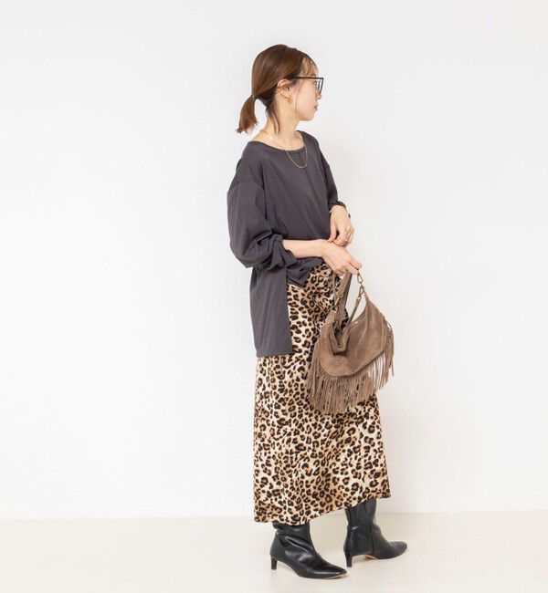 Rie Miller「《UVカット/接触冷感/防シワ》ウォッシャブルツイストスリーブプルオーバー」|Tシャツ・カットソー|