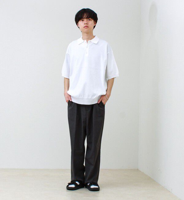 GLOSTER「【ラクなのに上品】コットンタッチリラックスポロ」|ポロシャツ|