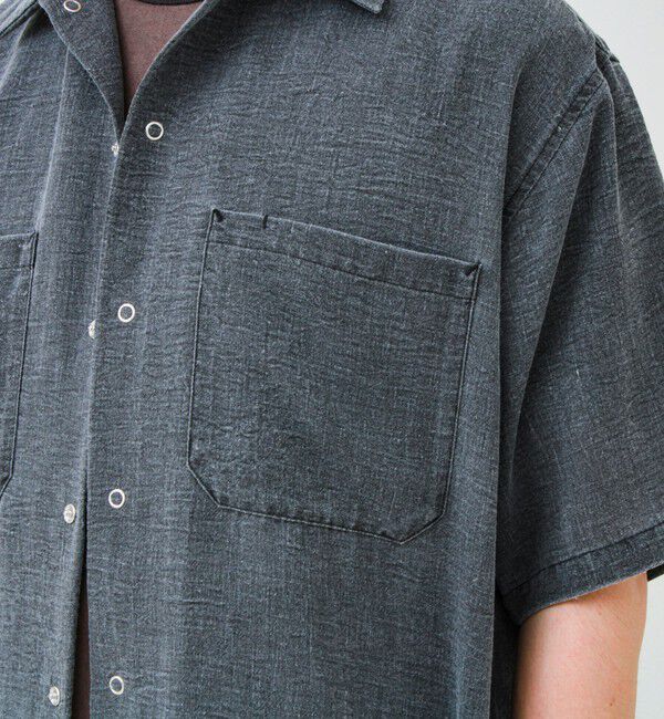 GLOSTER「【セットアップ対応】麻調ウォッシュ ショートスリーブシャツ」|シャツ・ブラウス|