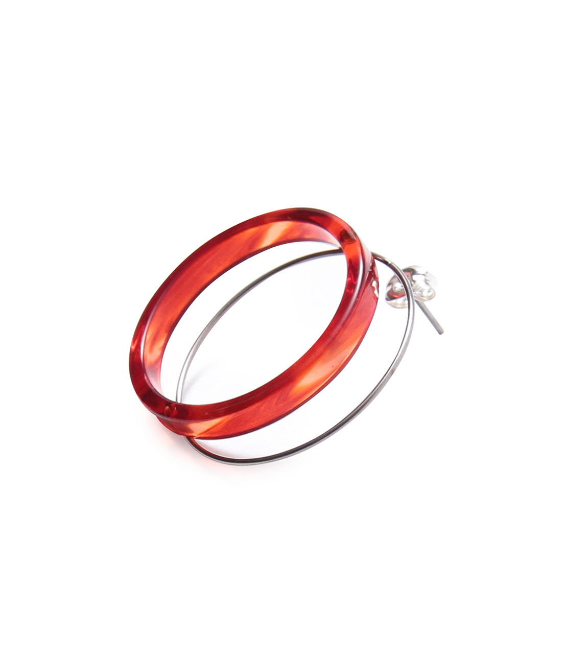 SALON adam et rope'「【Sur】double ring pierce」|ピアス|
