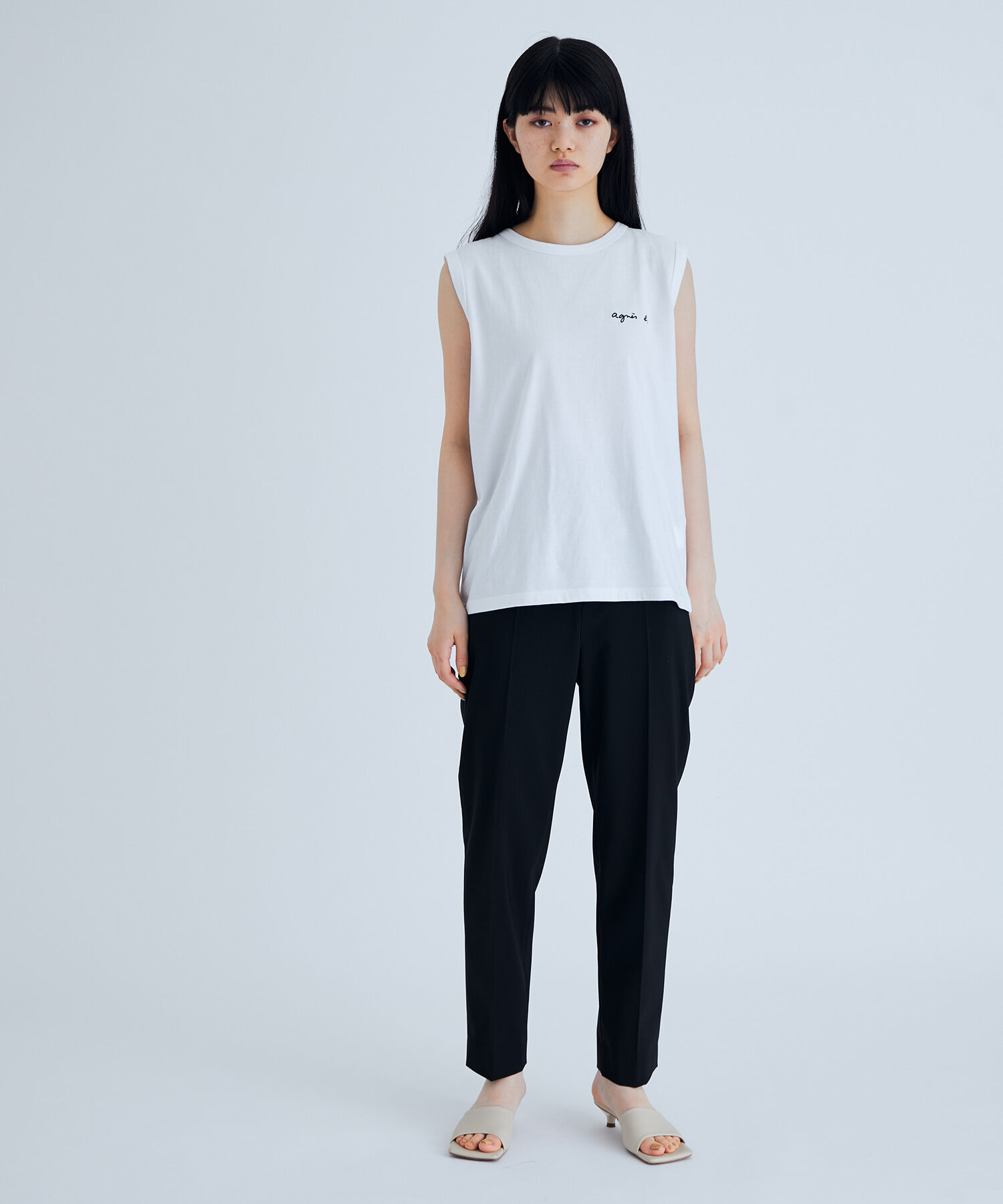 ADAM ET ROPE'「【agnes b. pour ADAM ET ROPE'】SLEEVELESS T-SHIRTS」|タンクトップ|