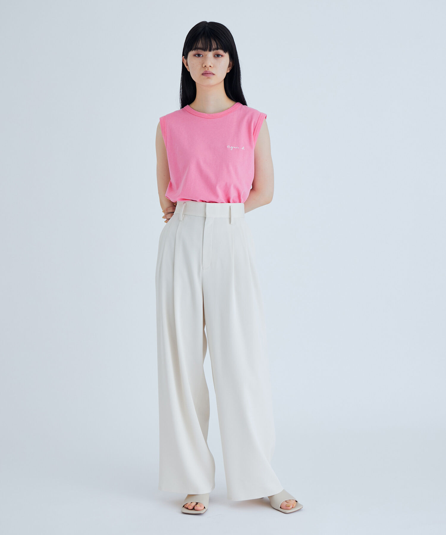 ADAM ET ROPE'「【agnes b. pour ADAM ET ROPE'】SLEEVELESS T-SHIRTS」|タンクトップ|