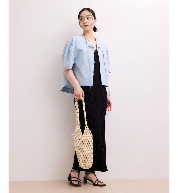 ADAM ET ROPE'「【WEB限定】タックスリーブブラウス」|シャツ・ブラウス|