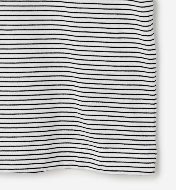 handvaerk「handvaerk | 60/2 ボトルネックTシャツ STRIPE WOMEN」|Tシャツ・カットソー|