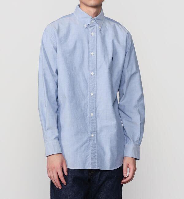 GYMPHLEX「Gymphlex | オックスフォード 長袖ボタンダウンシャツ SOLID MEN」|シャツ・ブラウス|BLUE