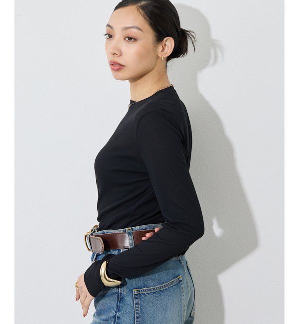  「《インナー使いにもおすすめ》コットン強撚フライスプルオーバー」|Tシャツ・カットソー|