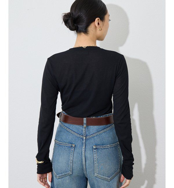  「《インナー使いにもおすすめ》コットン強撚フライスプルオーバー」|Tシャツ・カットソー|