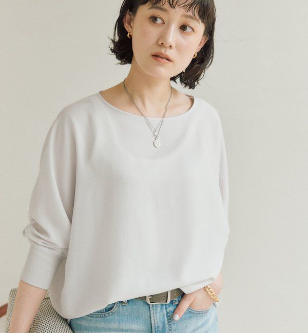  「リブ付きジョーゼットドルマンブラウス」|シャツ・ブラウス|