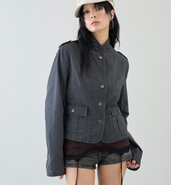  「【26AW LOOK掲載品番】2wayスタンドミリタリージャケット」|ブルゾン・スタジャン|