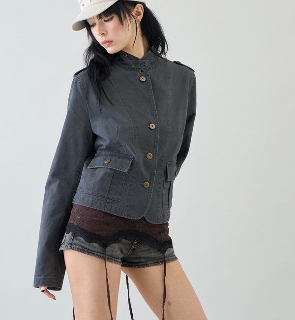  「【26AW LOOK掲載品番】2wayスタンドミリタリージャケット」|ブルゾン・スタジャン|