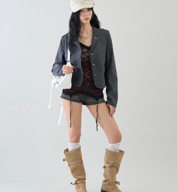  「【26AW LOOK掲載品番】2wayスタンドミリタリージャケット」|ブルゾン・スタジャン|
