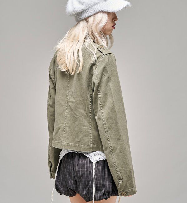  「【26AW LOOK掲載品番】2wayスタンドミリタリージャケット」|ブルゾン・スタジャン|