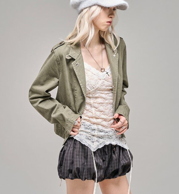  「【26AW LOOK掲載品番】2wayスタンドミリタリージャケット」|ブルゾン・スタジャン|