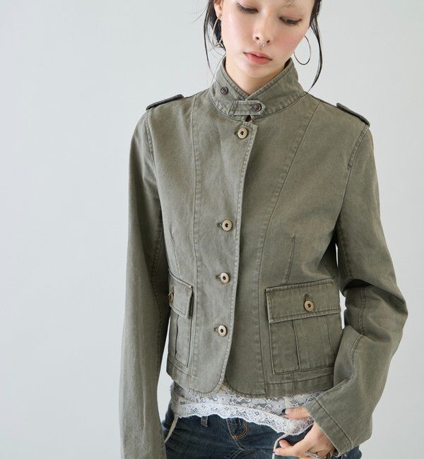  「【26AW LOOK掲載品番】2wayスタンドミリタリージャケット」|ブルゾン・スタジャン|