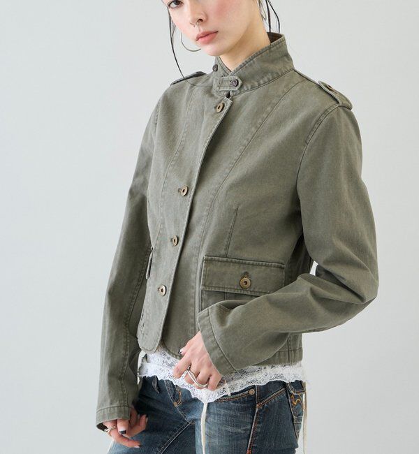  「【26AW LOOK掲載品番】2wayスタンドミリタリージャケット」|ブルゾン・スタジャン|