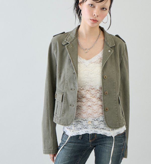  「【26AW LOOK掲載品番】2wayスタンドミリタリージャケット」|ブルゾン・スタジャン|