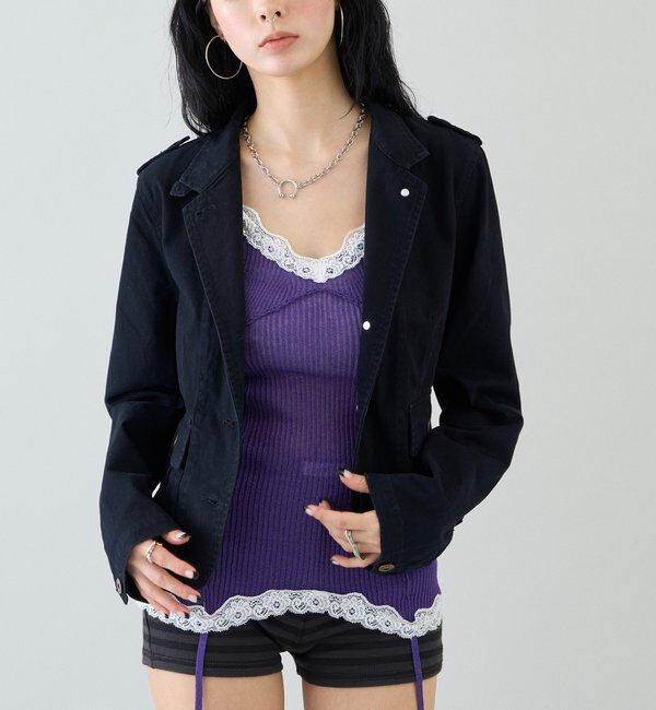  「【26AW LOOK掲載品番】2wayスタンドミリタリージャケット」|ブルゾン・スタジャン|