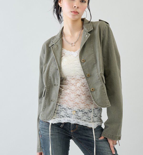  「【26AW LOOK掲載品番】2wayスタンドミリタリージャケット」|ブルゾン・スタジャン|