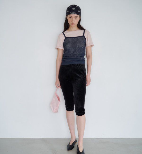  「ドライタッチT＆レースキャミSET」|Tシャツ・カットソー|