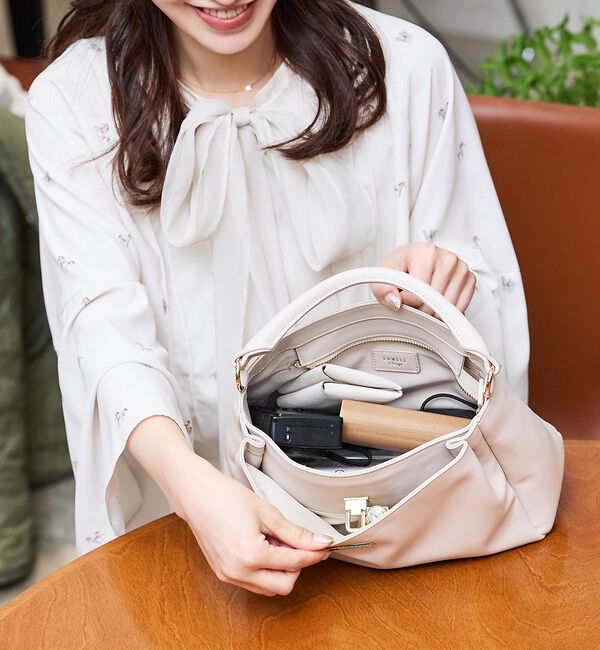 LOWELL things「【再入荷/ちばゆかさんコラボ】3WAYスクエアハンドバッグ」|ハンドバッグ|