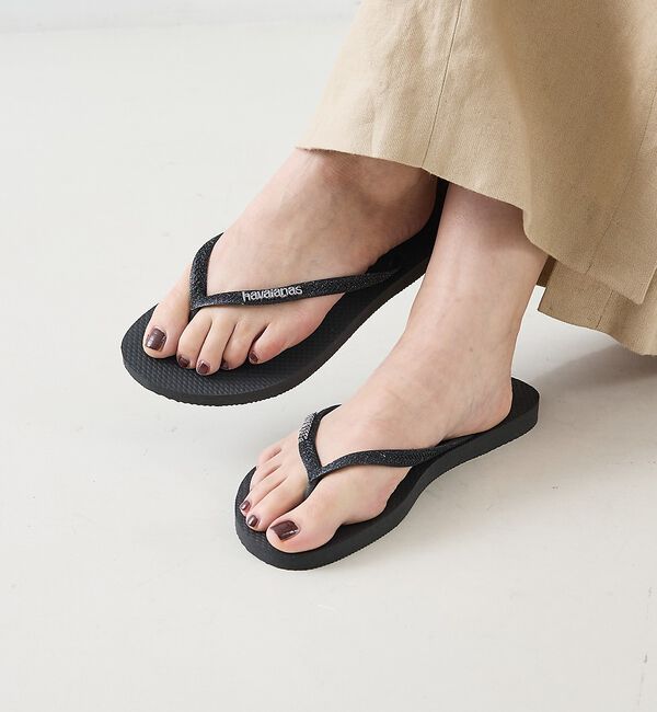The Store by C' 「【Havaianas】Slim Glitter Ⅱ／グリッタービーチサンダル」|サンダル|ブラック