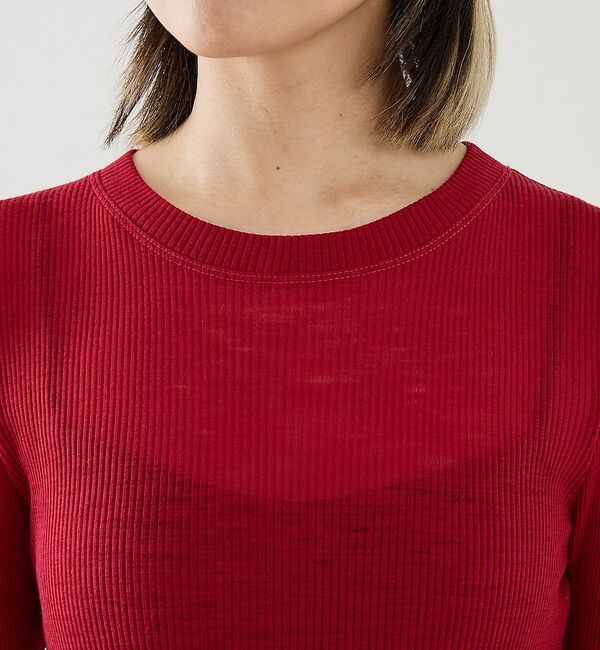 The Store by C' 「【COCUCA】ウールシフォンリブプルオーバー」|Tシャツ・カットソー|