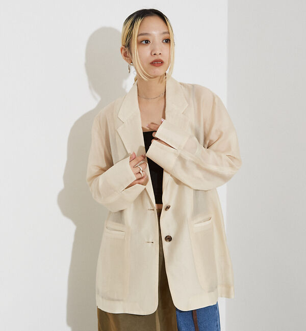 NOMINE「バックスリット シルキー シアー ジャケット」|その他|